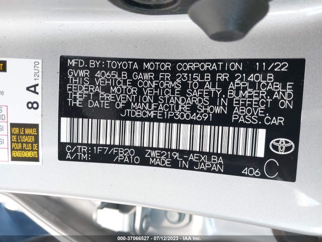 Toyota Corolla Hybrid Le 2023 JTDBCMFE1P3004691 Image 15