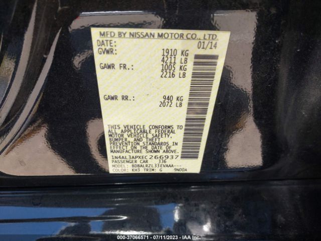 1N4AL3APXEC266937 Nissan ALTIMA 2.5