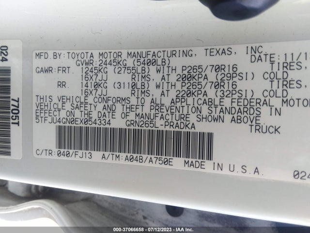 Toyota Tacoma Prerunner 2014 5TFJU4GN0EX054334 Image 16