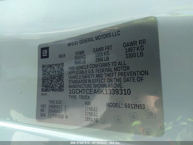 Chevrolet Colorado 4wd Lt 2019 1GCHTCEA6K1339310 Image 9
