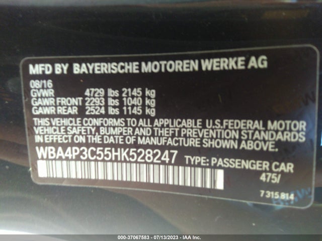 WBA4P3C55HK528247 BMW 4 Series 440i Xdrive