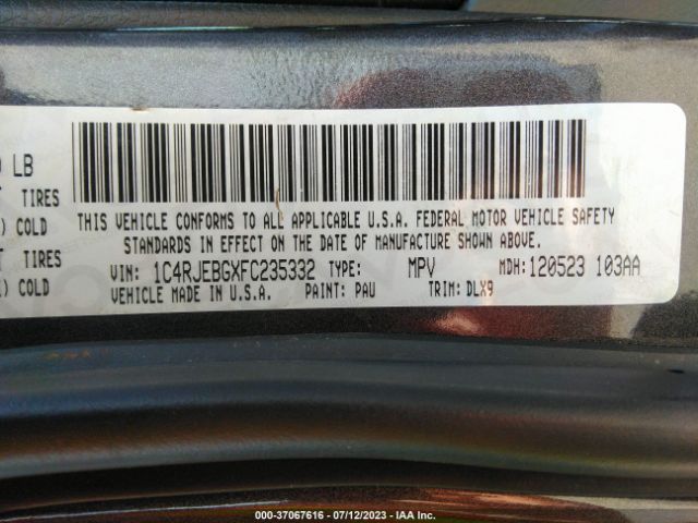1C4RJEBGXFC235332 Jeep Grand Cherokee Limited