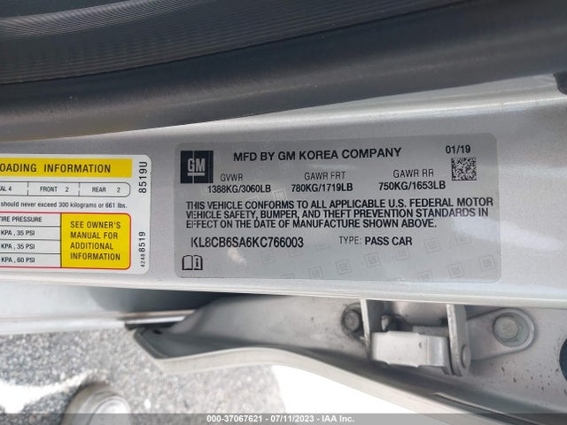 Chevrolet SPARK LS 2019 KL8CB6SA6KC766003 Image 9