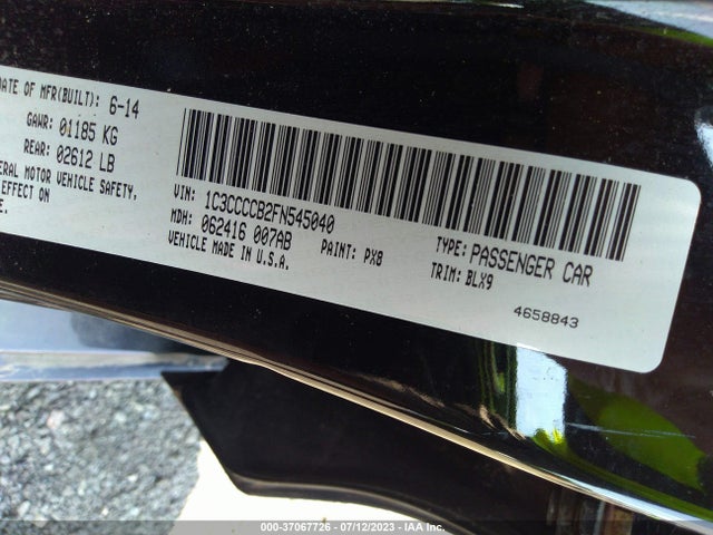 1C3CCCCB2FN545040 Chrysler 200 C