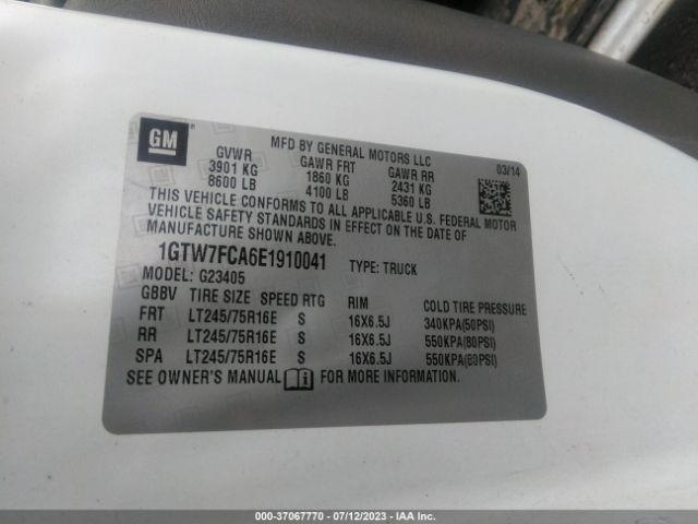 1GTW7FCA6E1910041 GMC SAVANA CARGO VAN