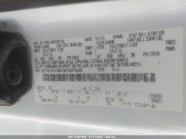 1FTEX1C86GFA07230 Ford F-150 Xl/xlt