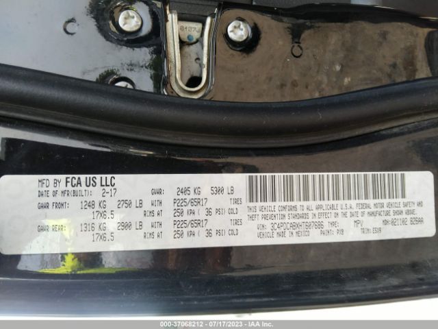 3C4PDCABXHT607686 Dodge JOURNEY SE
