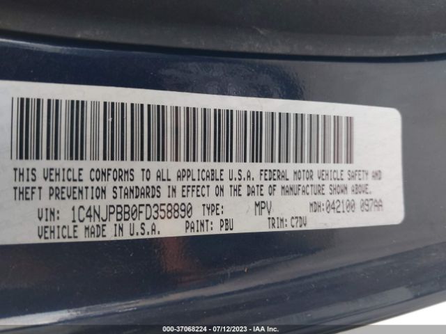 1C4NJPBB0FD358890 Jeep Patriot Sport