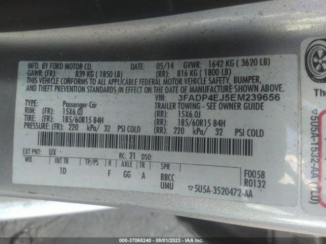 3FADP4EJ5EM239656 Ford FIESTA SE