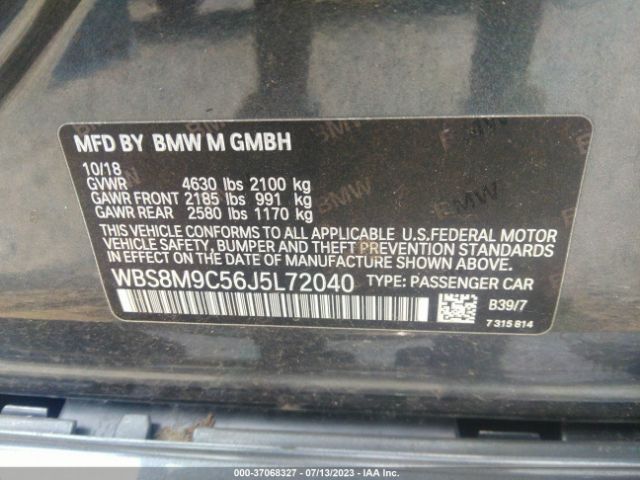 WBS8M9C56J5L72040 BMW M3