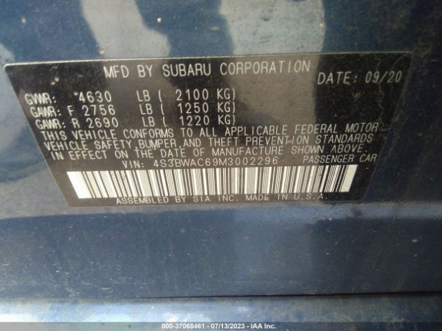 4S3BWAC69M3002296 Subaru Legacy Premium
