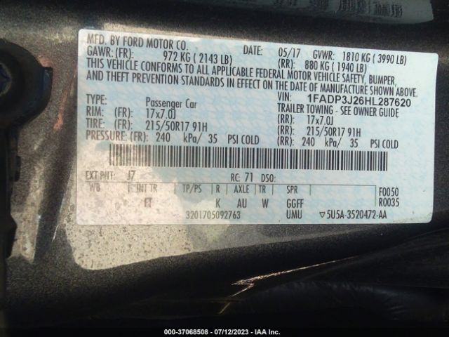 1FADP3J26HL287620 Ford Focus Titanium