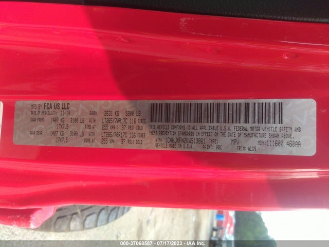 1C4HJXFN2KW513861 Jeep Wrangler Unlimited Rubicon