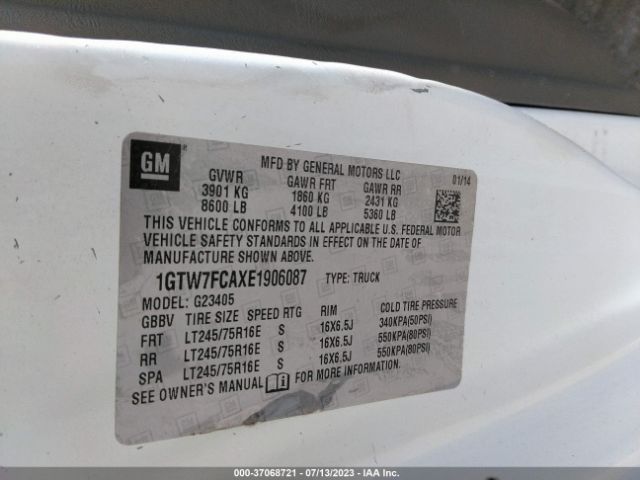 1GTW7FCAXE1906087 GMC SAVANA CARGO VAN