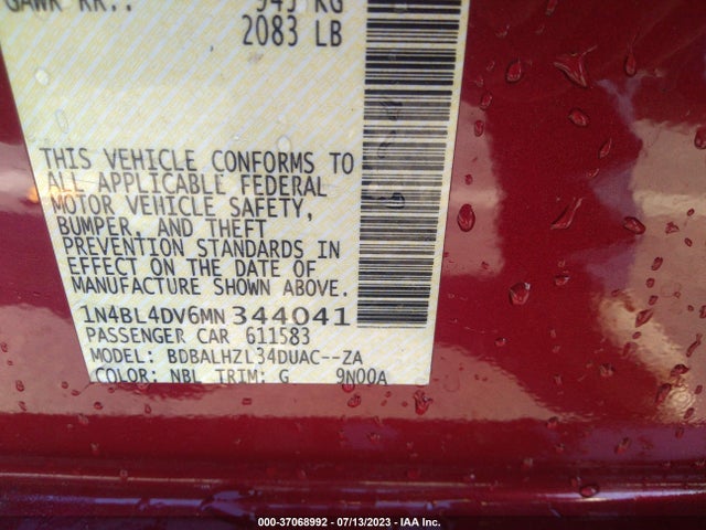 Nissan Altima 2.5 Sv 2021 1N4BL4DV6MN344041 Image 15