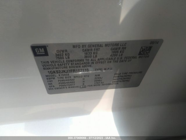 1GKS2JKJ7FR187115 GMC YUKON XL DENALI