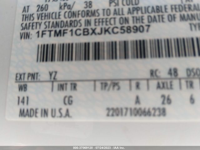 1FTMF1CBXJKC58907 Ford F-150 Xl/xlt