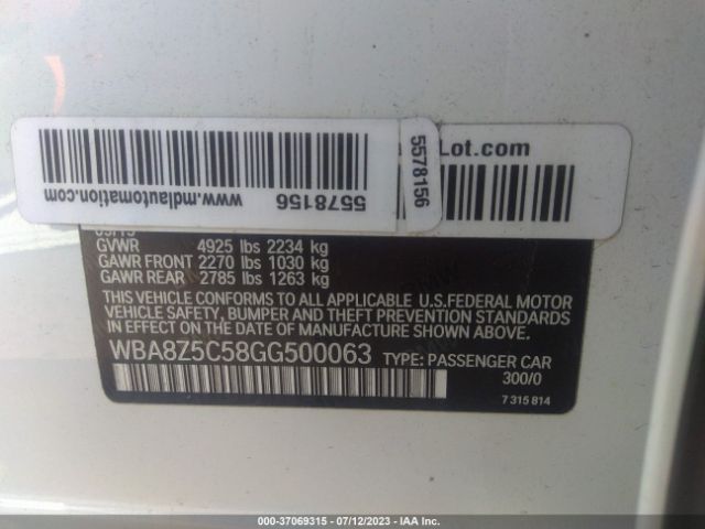 WBA8Z5C58GG500063 BMW 3 Series Gran Turismo 328i Xdrive
