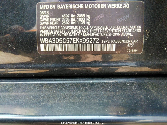 BMW 3 Series 328d Xdrive 2014 WBA3D5C57EKX95272 Image 9