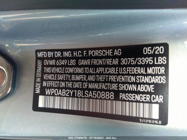 WP0AB2Y18LSA50888 Porsche TAYCAN 4S