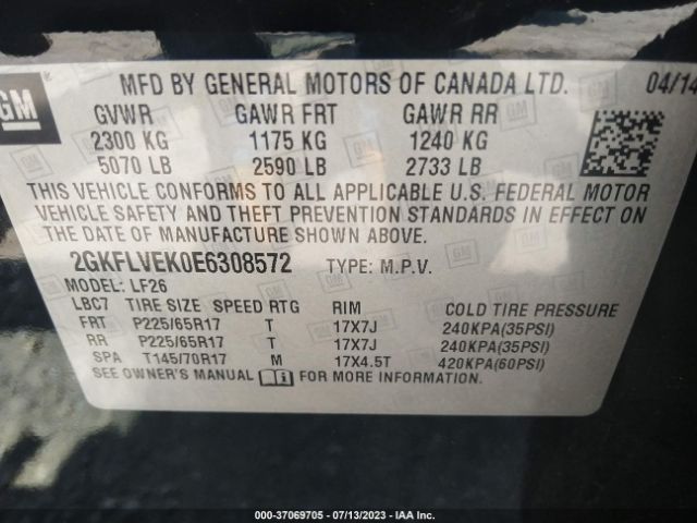 2GKFLVEK0E6308572 GMC Terrain Sle