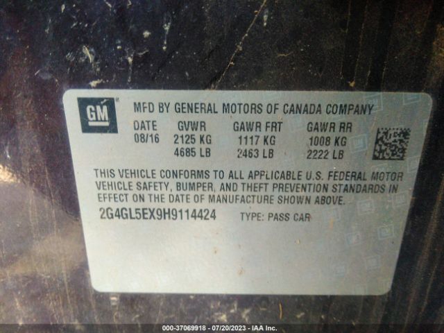 2G4GL5EX9H9114424 Buick Regal Sport Touring