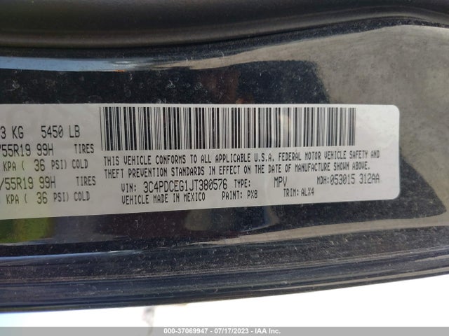 Dodge JOURNEY GT 2018 3C4PDCEG1JT380576 Image 9