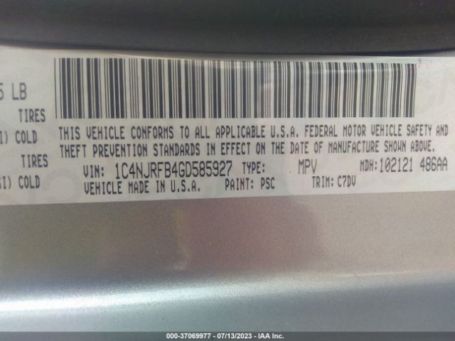 1C4NJRFB4GD585927 Jeep Patriot Latitude