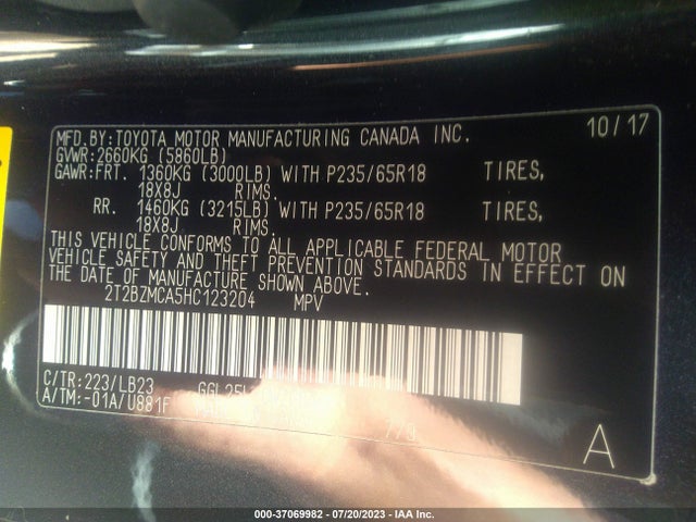 2T2BZMCA5HC123204 Lexus Rx Rx 350