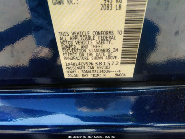 1N4BL4CV5PN381572 Nissan Altima 2.5 Sr