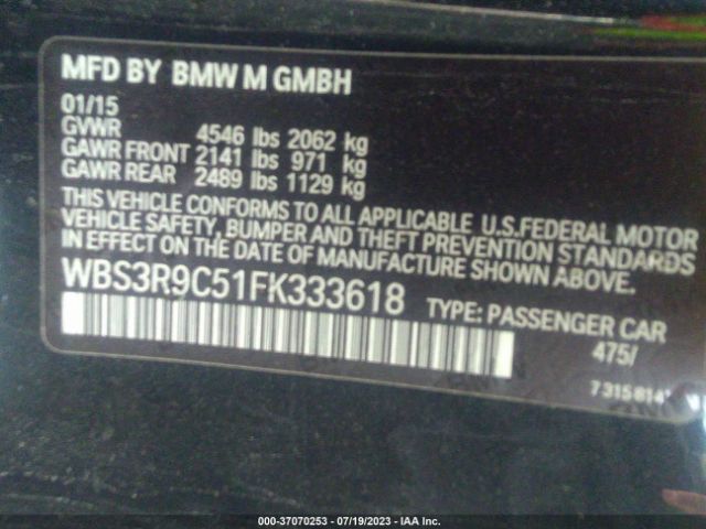 WBS3R9C51FK333618 BMW M4