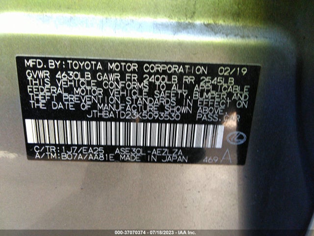 JTHBA1D23K5093530 Lexus Is Is 300