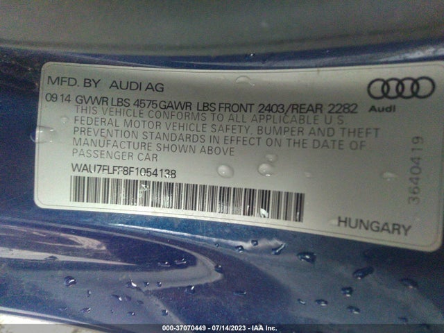 WAU7FLFF8F1054138 Audi A3 2.0t Premium