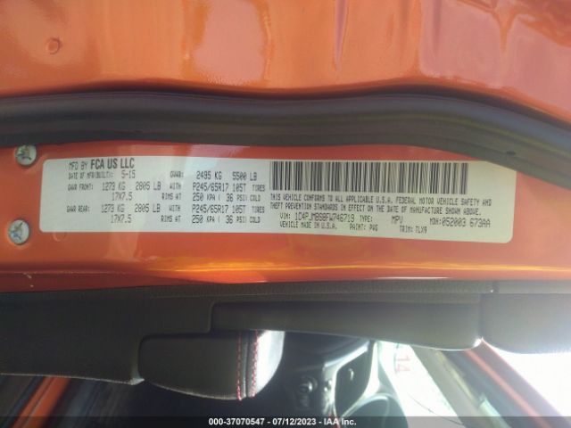 1C4PJMBS8FW746719 Jeep Cherokee Trailhawk