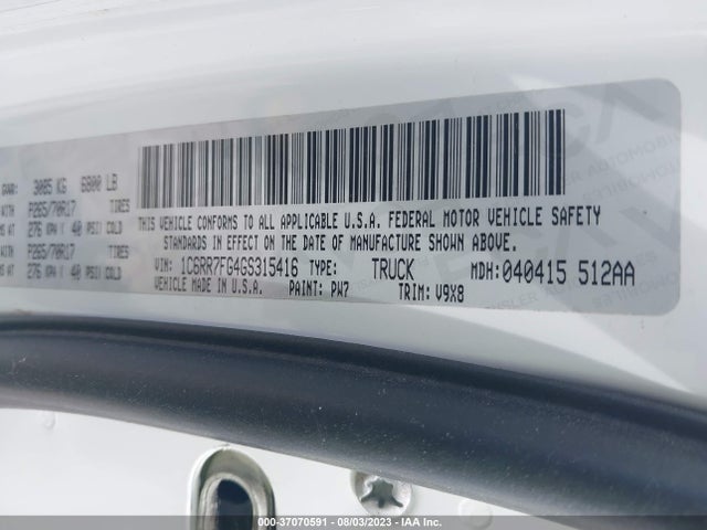 1C6RR7FG4GS315416 RAM 1500 Express