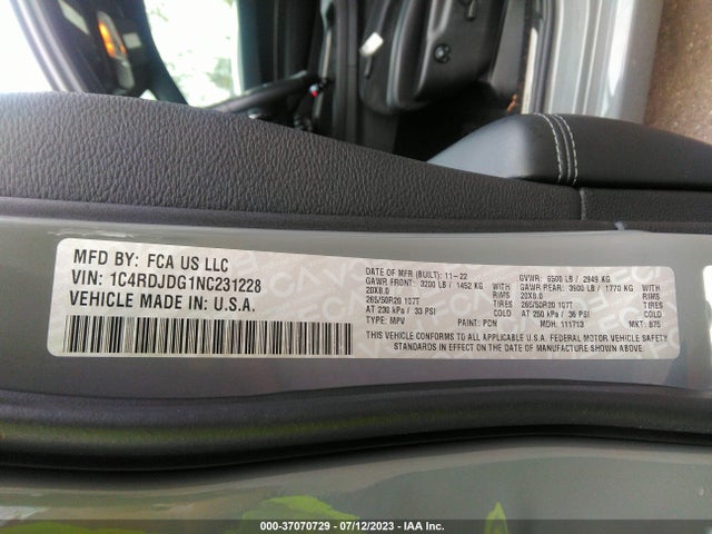 Dodge Durango Gt Plus 2022 1C4RDJDG1NC231228 Image 9