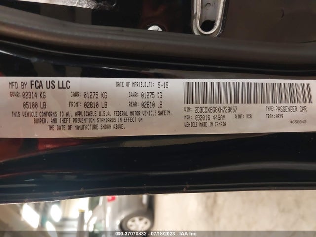 Dodge Charger Sxt Rwd 2019 2C3CDXBG8KH728057 Image 9