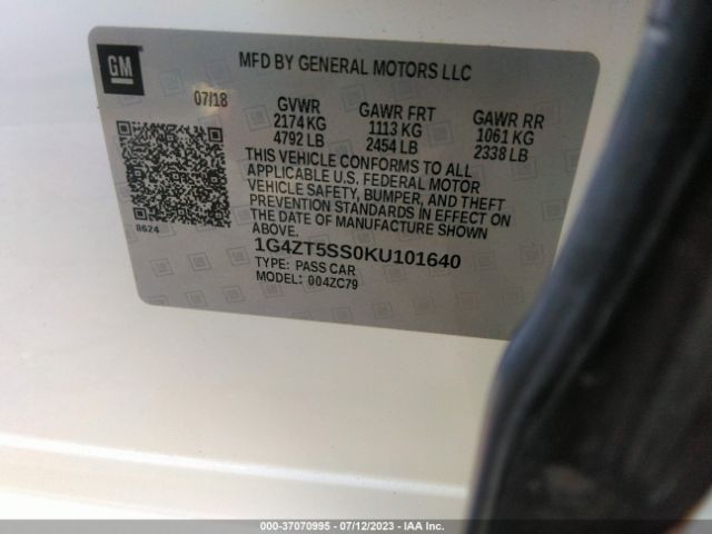 1G4ZT5SS0KU101640 Buick Lacrosse Premium