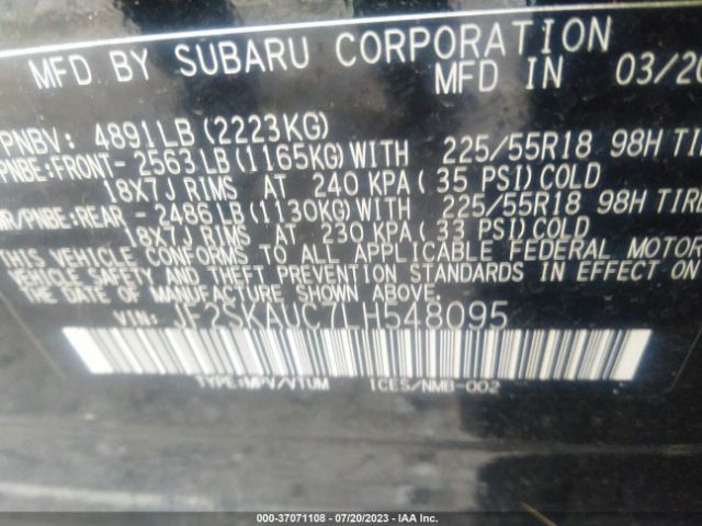 JF2SKAUC7LH548095 Subaru Forester Limited
