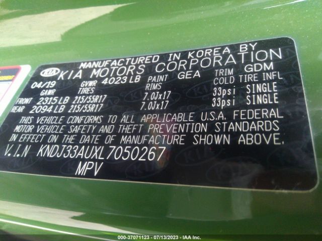 KNDJ33AUXL7050267 KIA SOUL EX