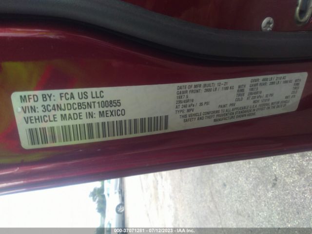 3C4NJDCB5NT100855 Jeep Compass High Altitude