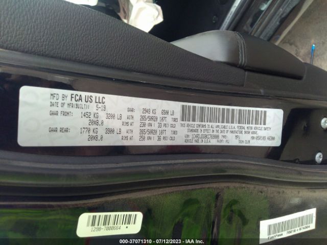 1C4RDJDG8KC769808 Dodge Durango Gt Plus