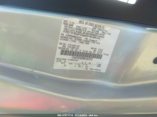 2011 FORD FOCUS SE VIN: 1FAHP3FN9BW187070