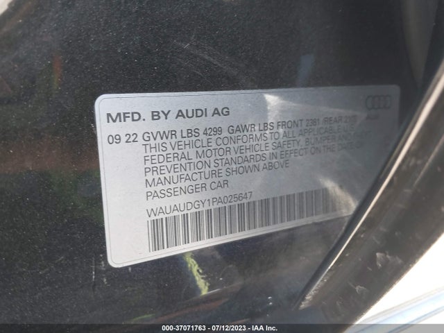 WAUAUDGY1PA025647 Audi A3 PREMIUM