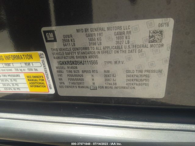 1GKKRSKD5HJ111566 GMC Acadia Limited Limited