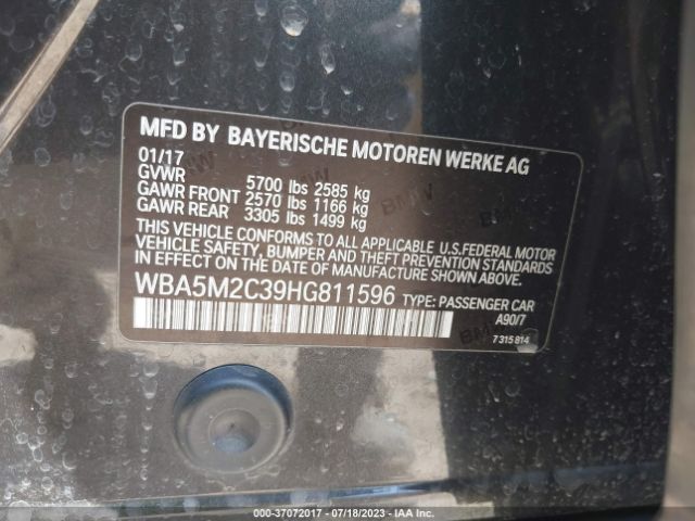 WBA5M2C39HG811596 BMW 5 Series 535i