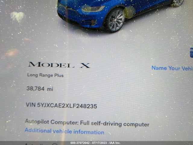 Tesla Model X Long Range 2020 5YJXCAE2XLF248235 Image 7