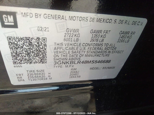 Chevrolet Blazer Premier 2021 3GNKBLR48MS546688 Image 9