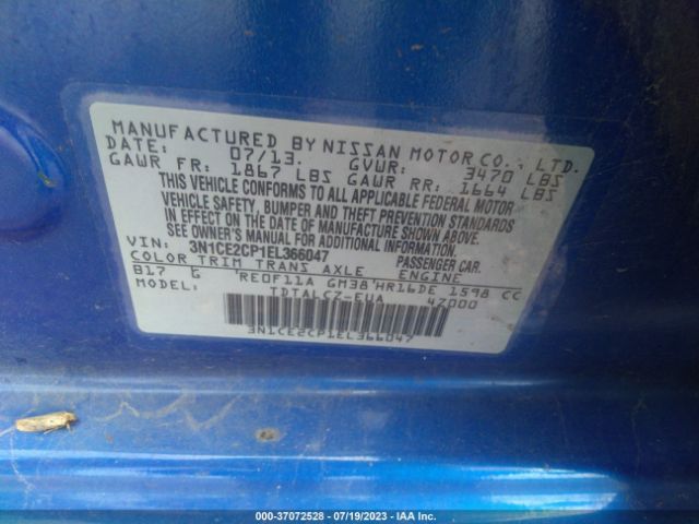 3N1CE2CP1EL366047 Nissan Versa Note S Plus
