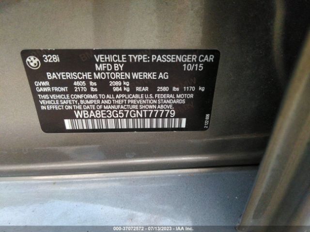WBA8E3G57GNT77779 BMW 3 Series 328i Xdrive